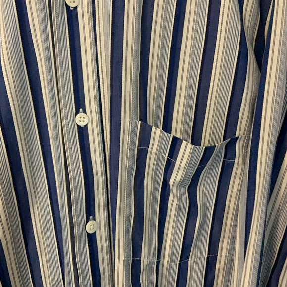 BUGATCHI XL blue stripe button down - Picture 2 of 9
